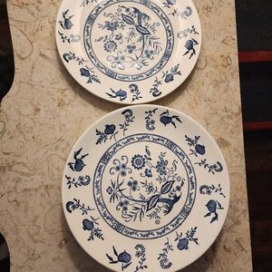 Blue and White Floral Dinner Plates
